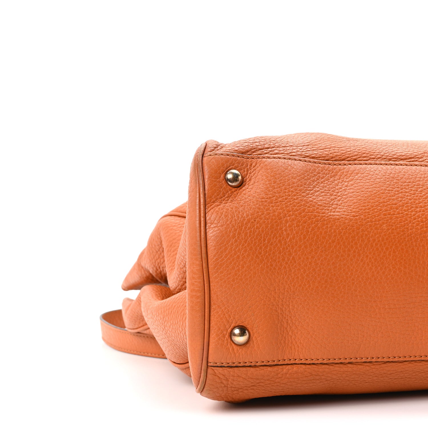 Gucci Cellarius Calfskin Large Bamboo Shopper Tote Orange 9 of 10