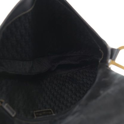 Christian Dior Grained Calfskin Double Saddle Bag Black 4 of 12