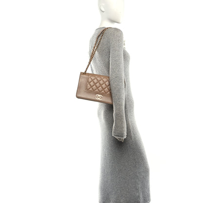 Chanel Sheepskin Quilted Vintage Mademoiselle Flap Beige 2 of 11