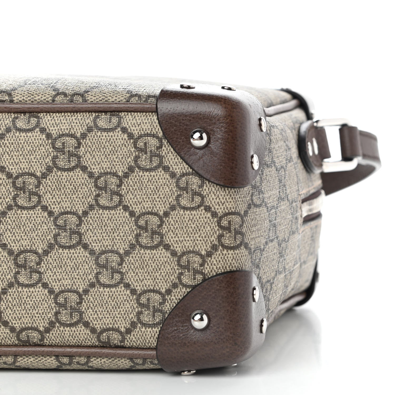 Gucci GG Supreme Monogram Textured Calfskin Square Messenger Bag Beige Ebony New Acero 10 of 10