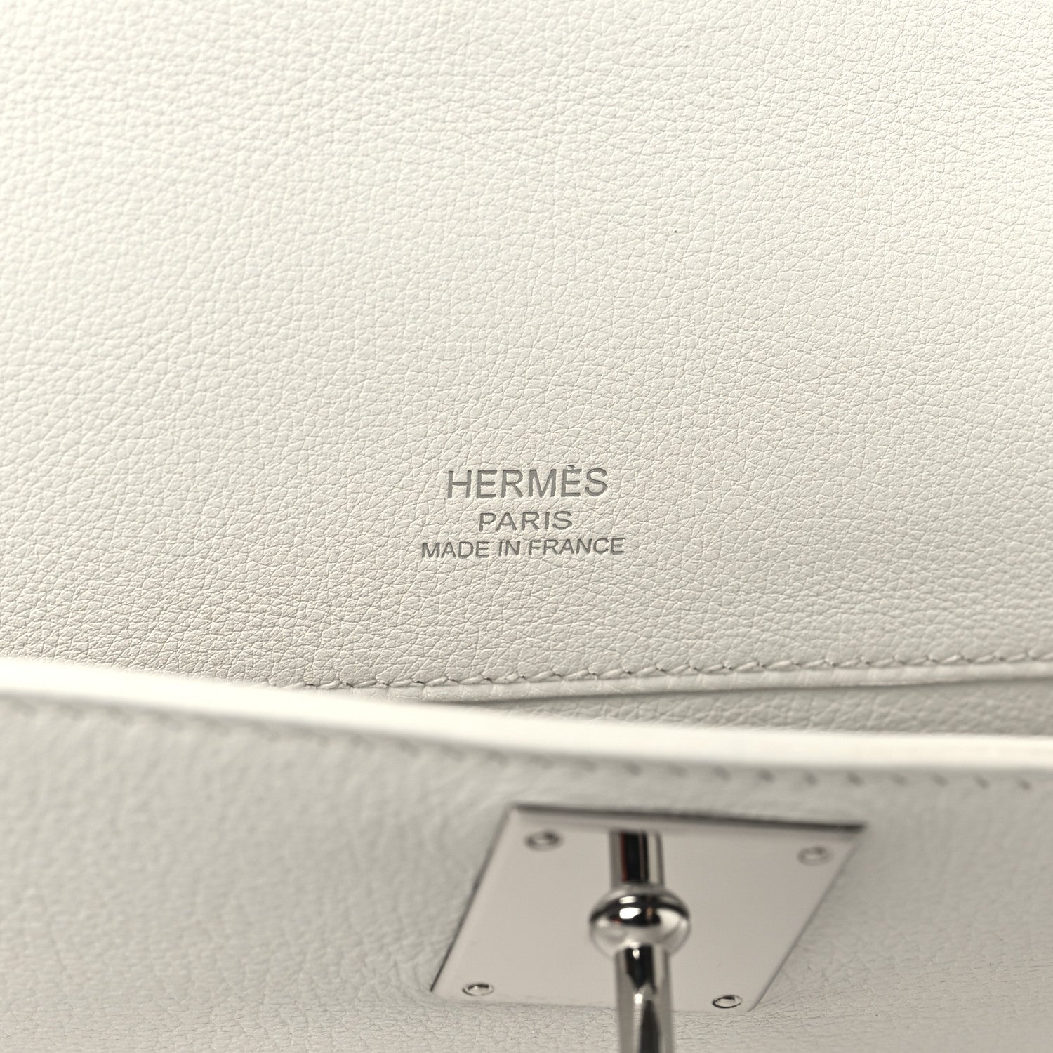 Hermes Swift Kelly Cut Clutch Pochette White 6 of 10