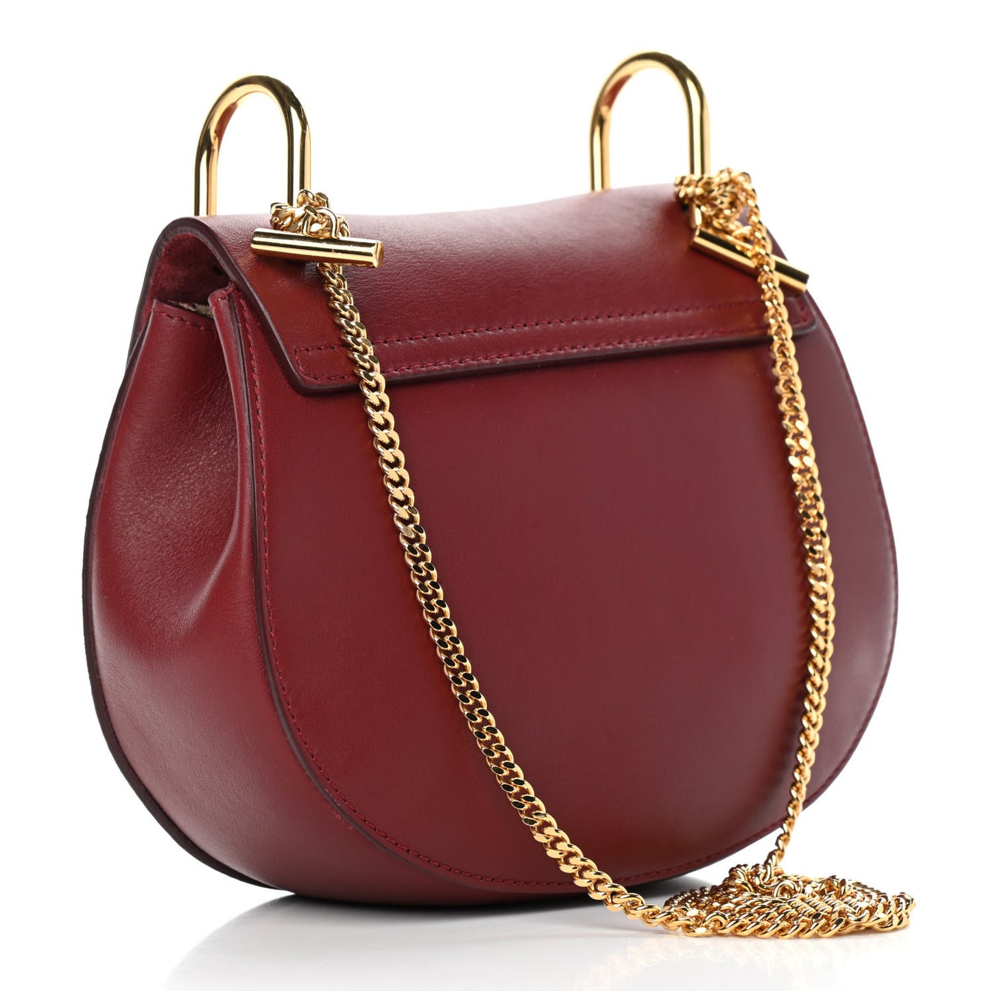 Suede Smooth Calfskin Mini Drew Shoulder Bag Plum Purple