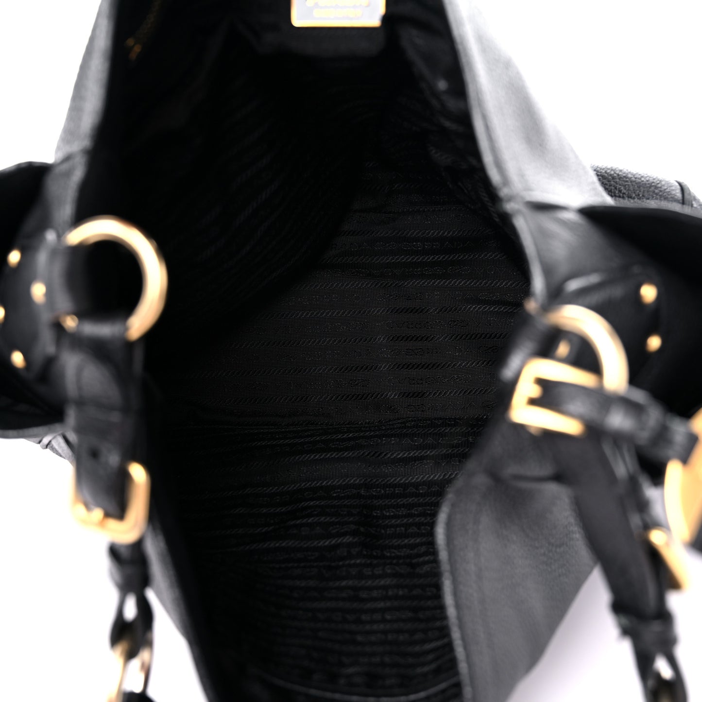 Vitello Daino Shoulder Bag Black