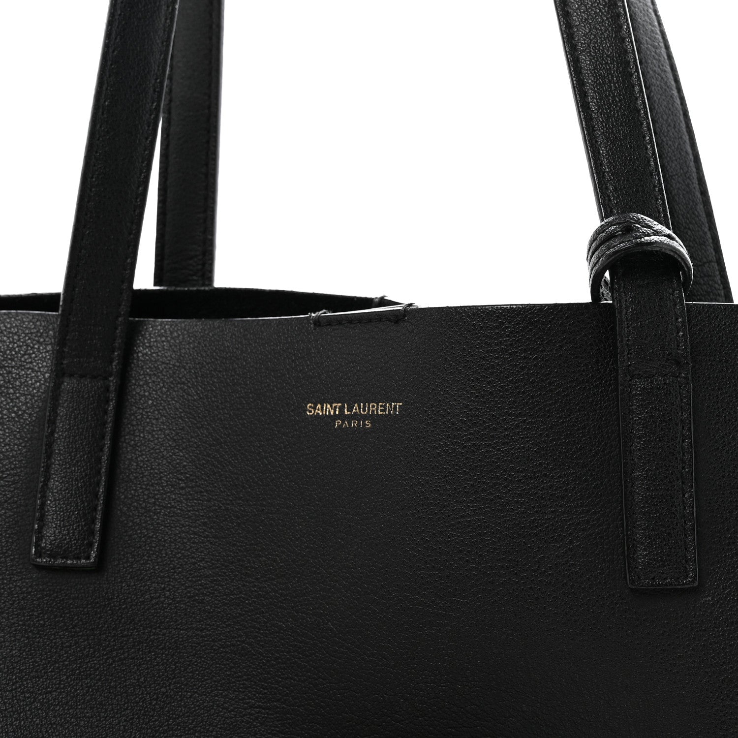 Saint Laurent Calfskin Large Shopping Tote Black 1825091