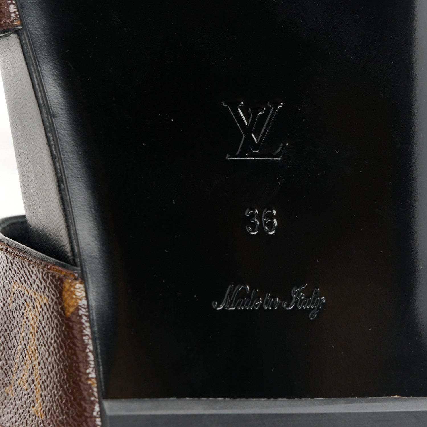 Louis Vuitton Monogram Bom Dia Mule Sandals 36 Black 6 of 9