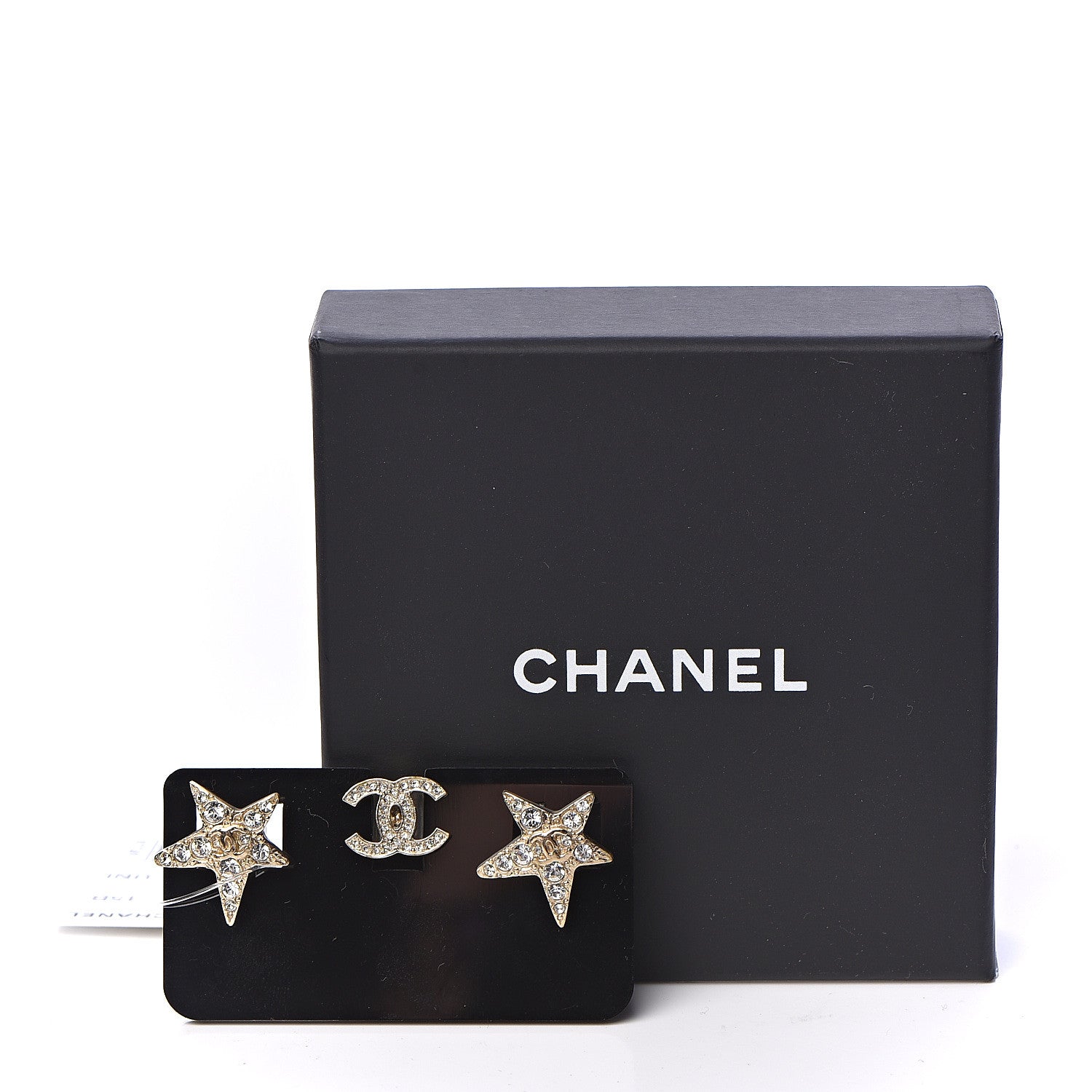 Chanel Swarovski Crystal CC Star Earphone Charms Gold 5 of 5