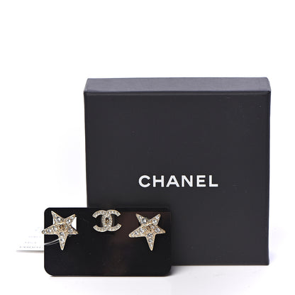 Chanel Swarovski Crystal CC Star Earphone Charms Gold 5 of 5