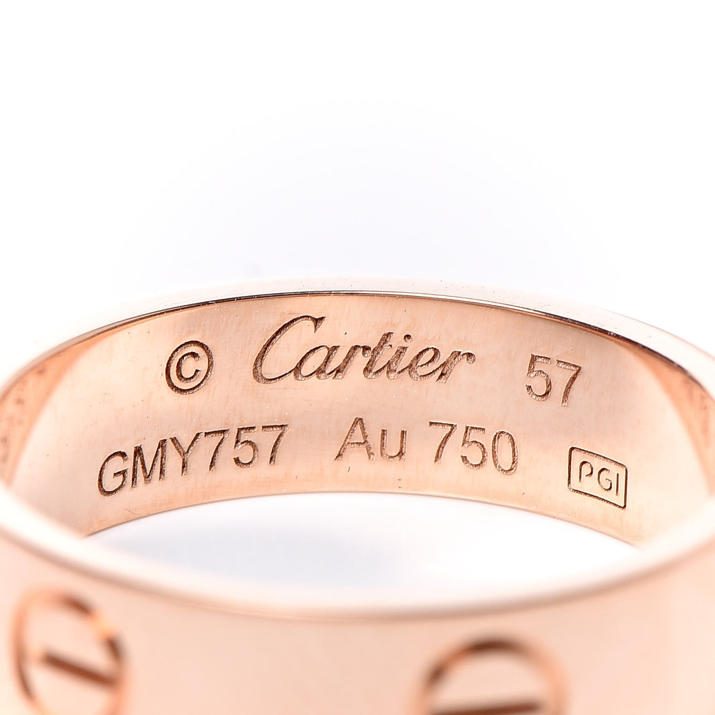 18K Pink Gold 5.5mm LOVE Ring 57 8