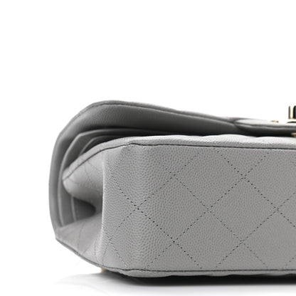 Chanel Caviar Quilted Small Double Flap Grey 10 of 11