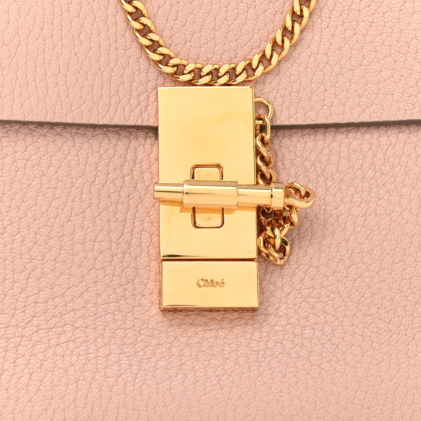 Grained Lambskin Mini Drew Shoulder Bag Cement Pink