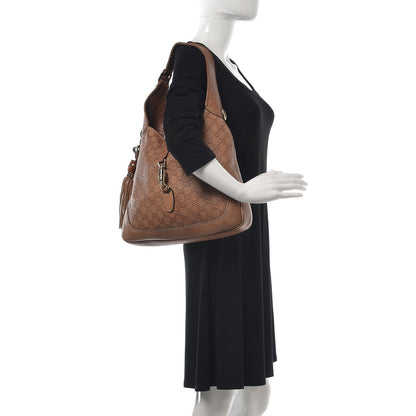 Gucci Guccissima Old Libeccio Medium New Jackie Hobo Old Naturale 2 of 14