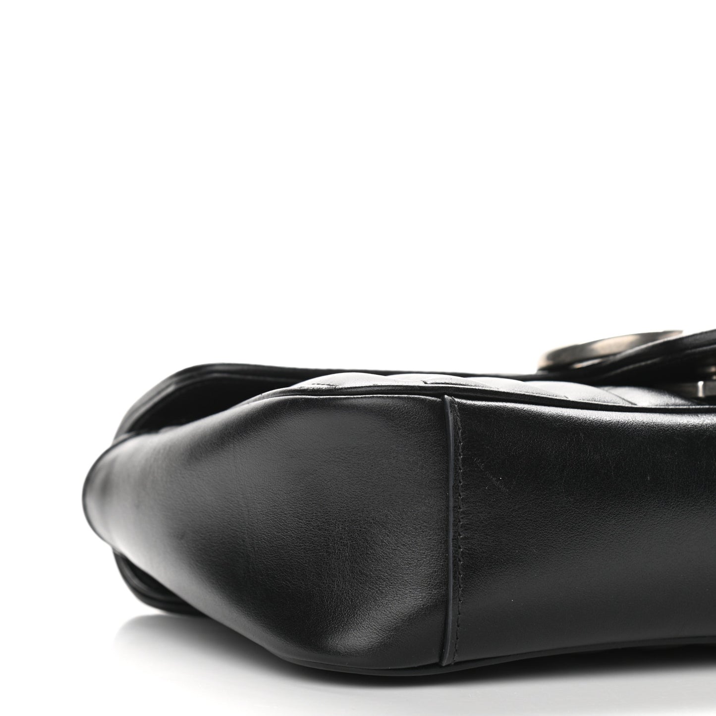Calfskin Matelasse Aria Small GG Marmont Shoulder Bag Black