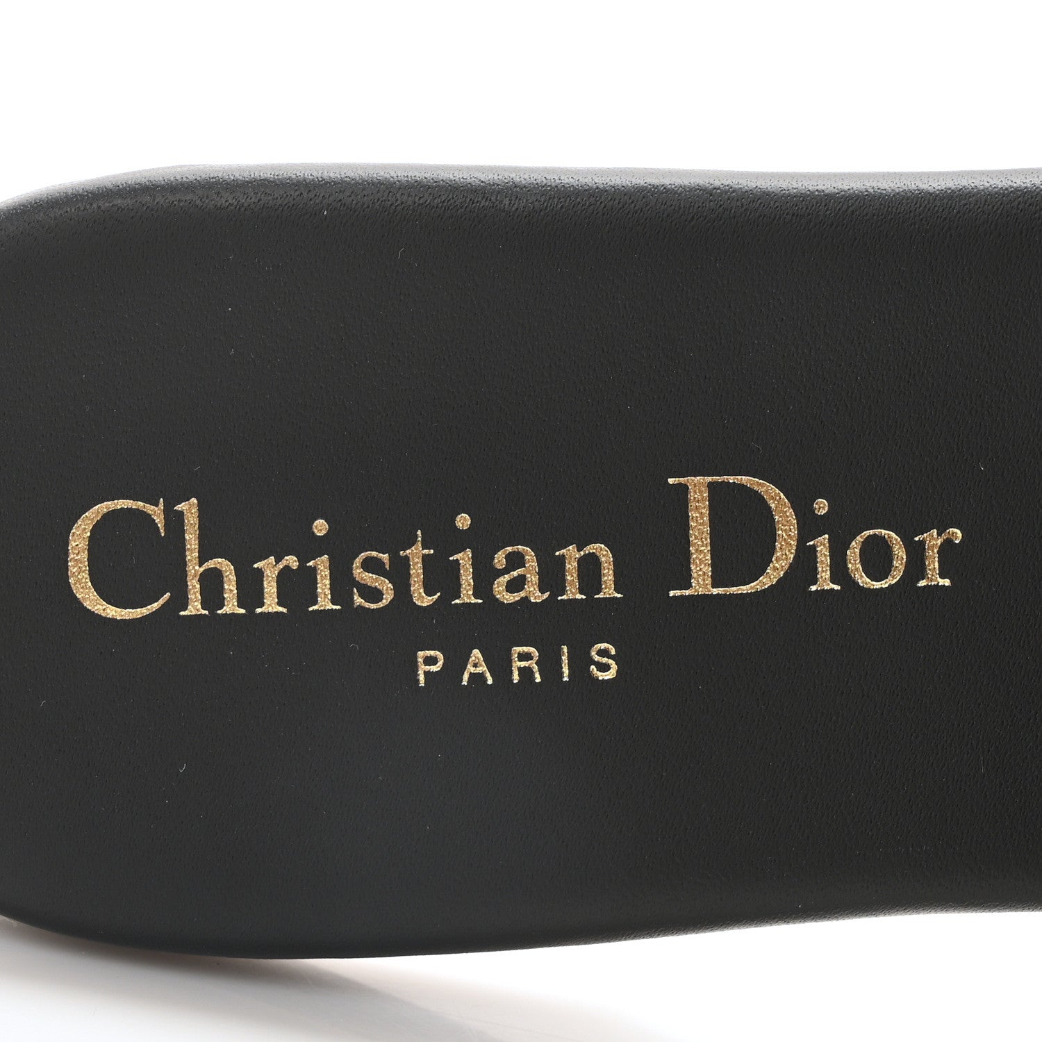 Christian Dior Calfskin 30 Montaigne Flat Slide Sandals 36.5 Black 8 of 9