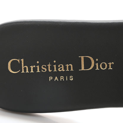 Christian Dior Calfskin 30 Montaigne Flat Slide Sandals 36.5 Black 8 of 9