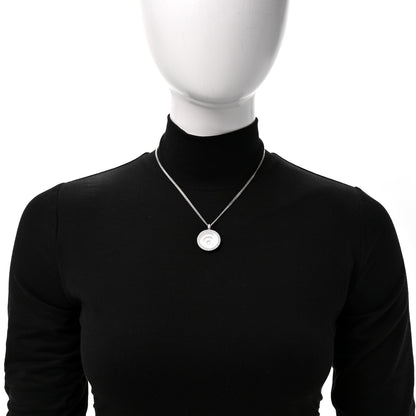 Chopard 18K White Gold Diamond Happy Spirit Three-Ring Pendant Necklace 2 of 8