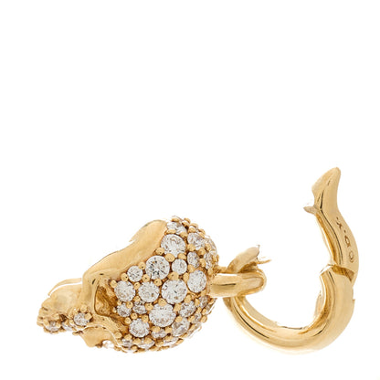 David Yurman 18K Yellow Gold Diamond Skull Amulet Pendant 5 of 5