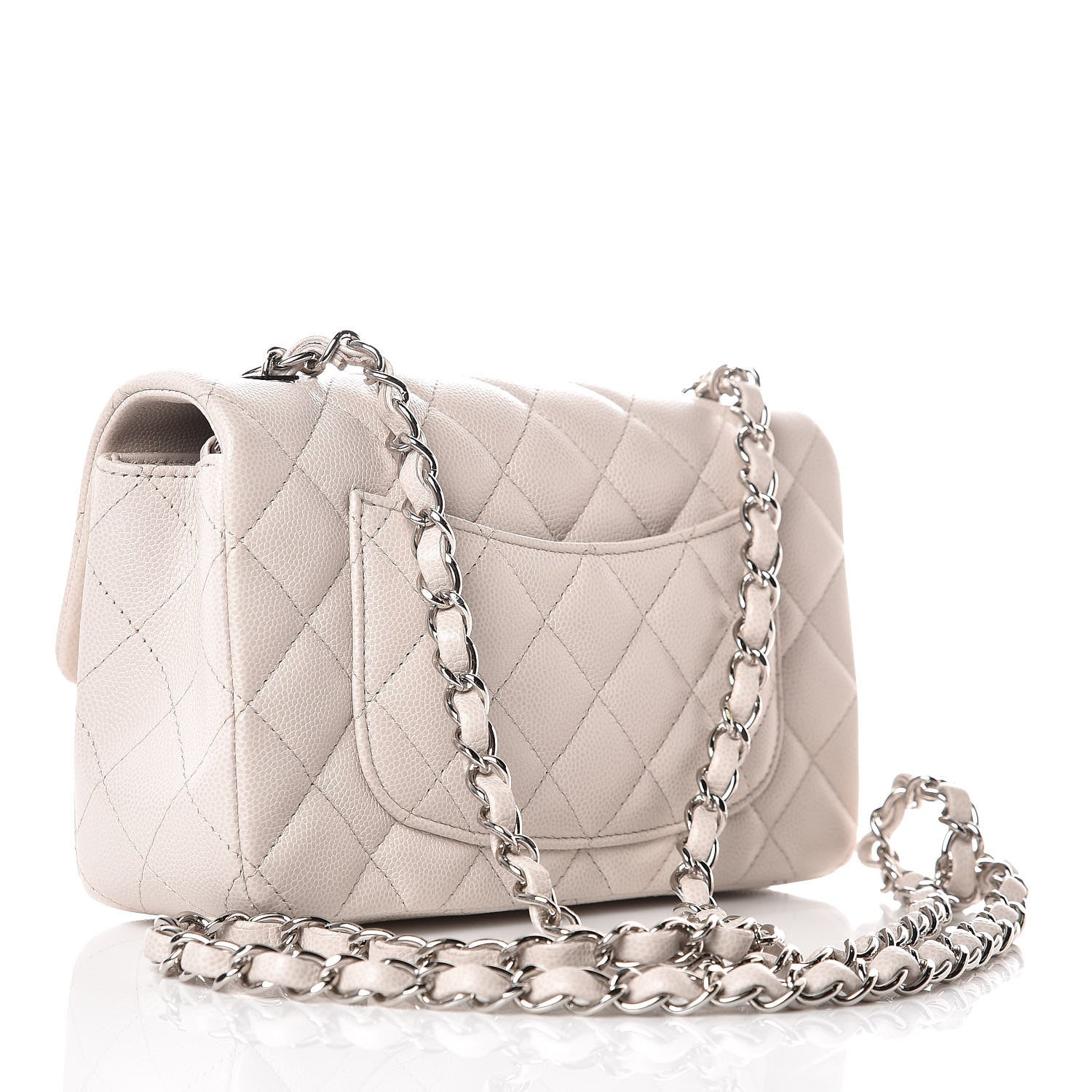 Chanel Caviar Quilted Mini Rectangular Flap Ivory 3 of 10