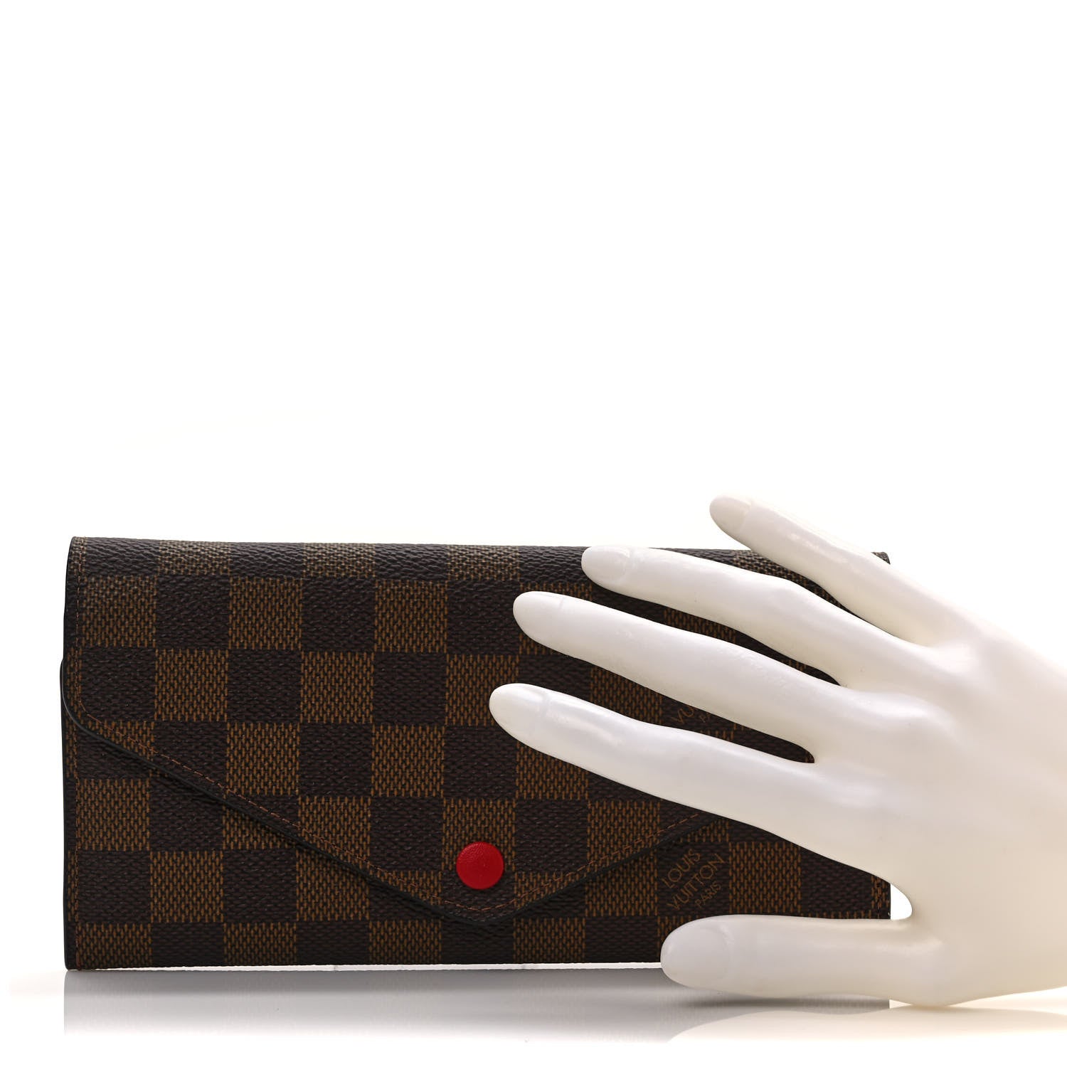 Louis Vuitton Damier Ebene Josephine Wallet Red 2 of 6