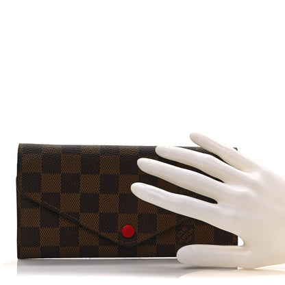 Louis Vuitton Damier Ebene Josephine Wallet Red 2 of 6