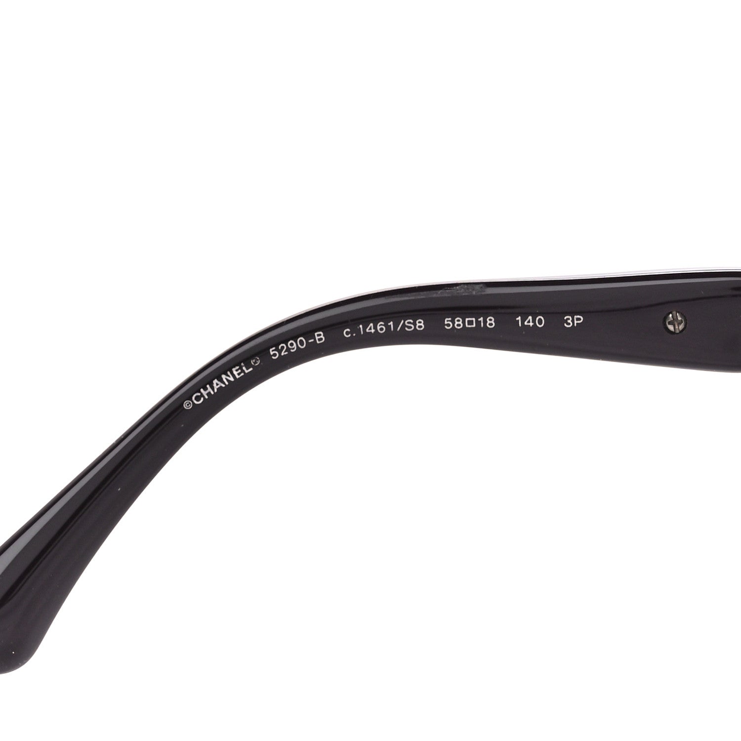 Chanel Round Acetate Bijoux Exclusive Sunglasses 5290B Black 6 of 9