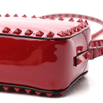 Valentino Garavani Patent Monochrome Rockstud Camera Crossbody Bag Rosso Valentino 8 of 8