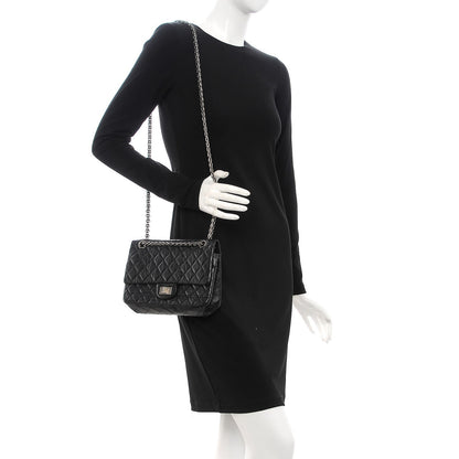 Chanel Aged Calfskin Quilted 2.55 Reissue 225 Flap Black 2 of 7