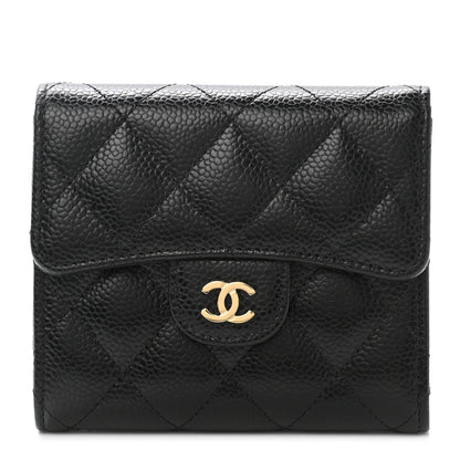 Chanel Caviar Quilted Compact Flap Wallet Black 1 of 10