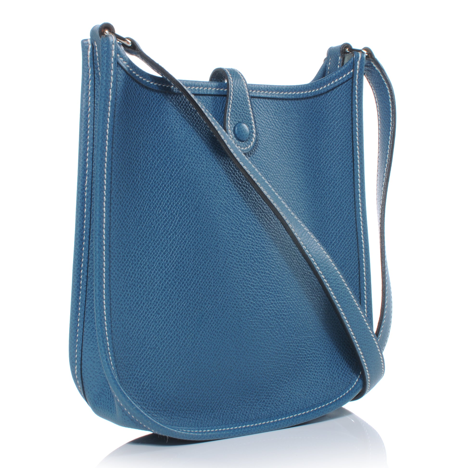 Hermes Veau Epsom Evelyne TPM Blue Jean 3 of 7