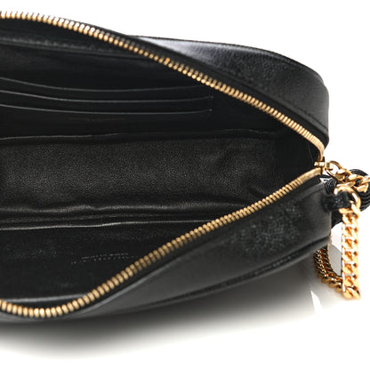 Saint Laurent Grain De Poudre Matelasse Monogram Mini Lou Camera Bag Black 5 of 10
