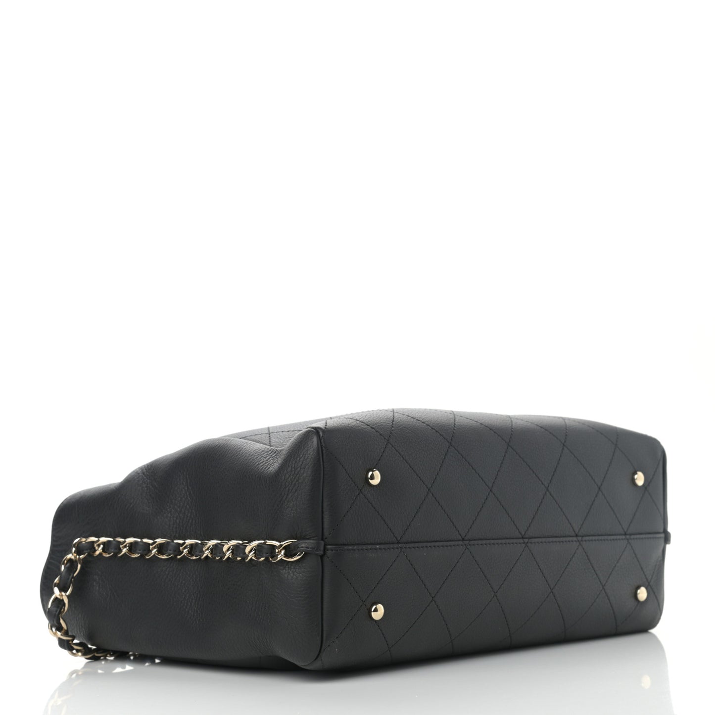 Bullskin Stitched Medium Shopping Bag Black