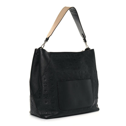 MCM Calfskin Ottomar Monogram Large Klara Hobo Black 2 of 14