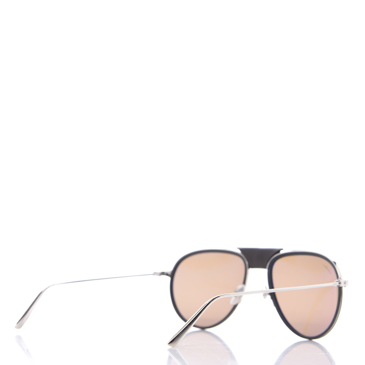 Cartier Black Horn Carbon Santos De Aviator Sunglasses Brown 4 of 7