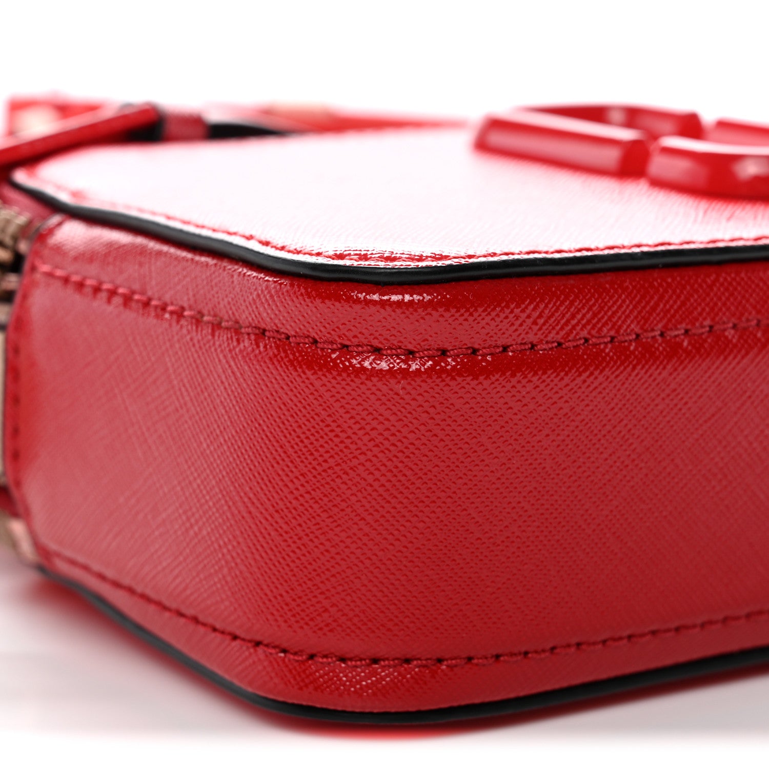Marc Jacobs Saffiano Small Snapshot Camera Bag Red Beige 9 of 12
