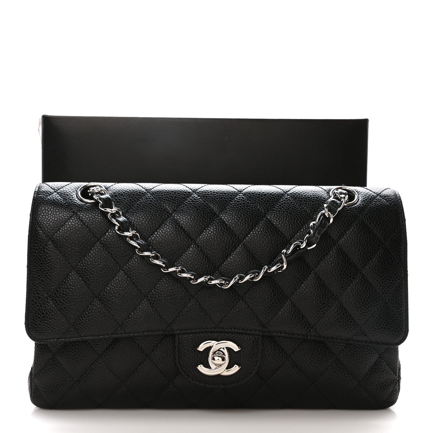 Chanel Caviar Quilted Medium Double Flap Black 11 of 11