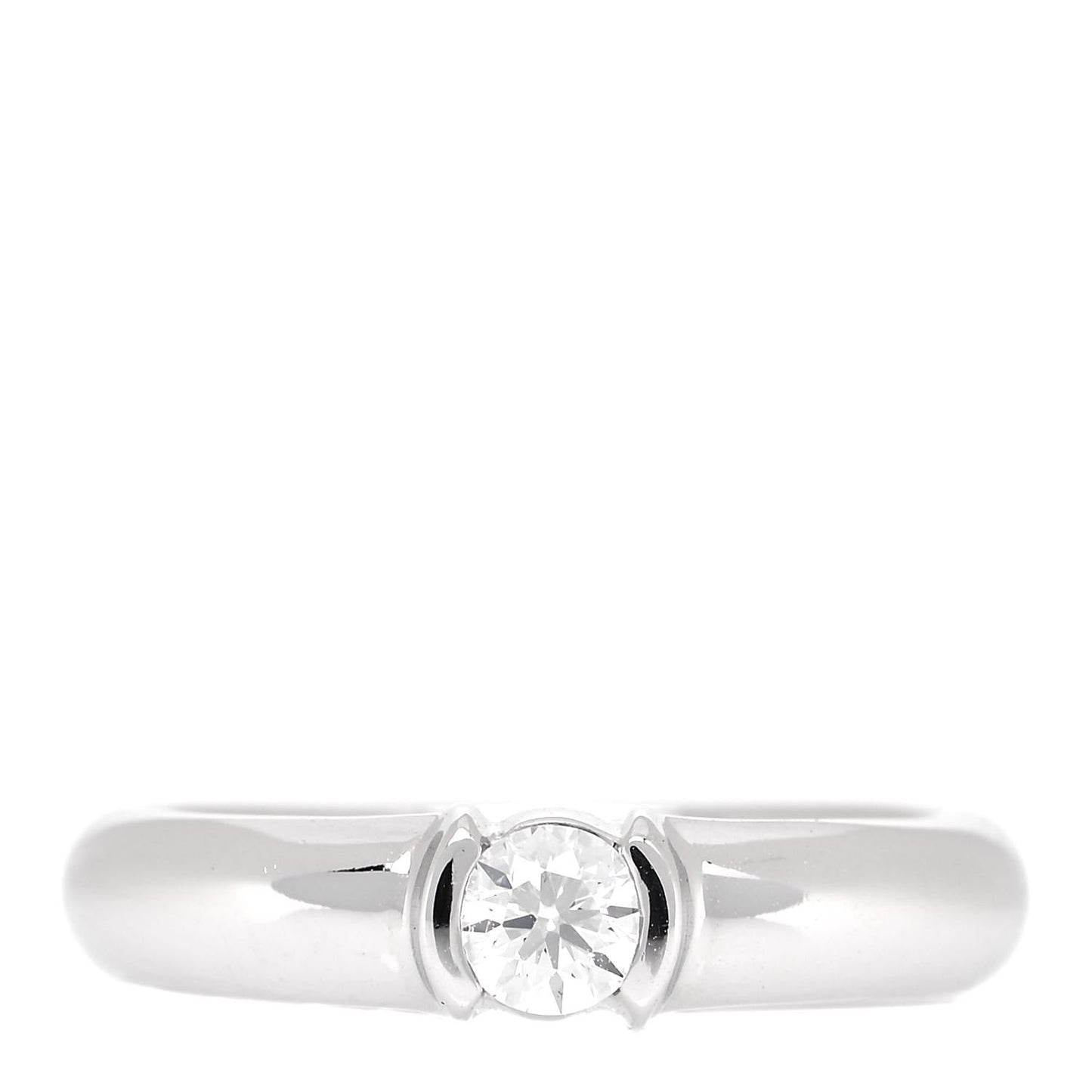 Platinum Diamond .21ct Etoile Solitaire Engagement Ring 50 5.25
