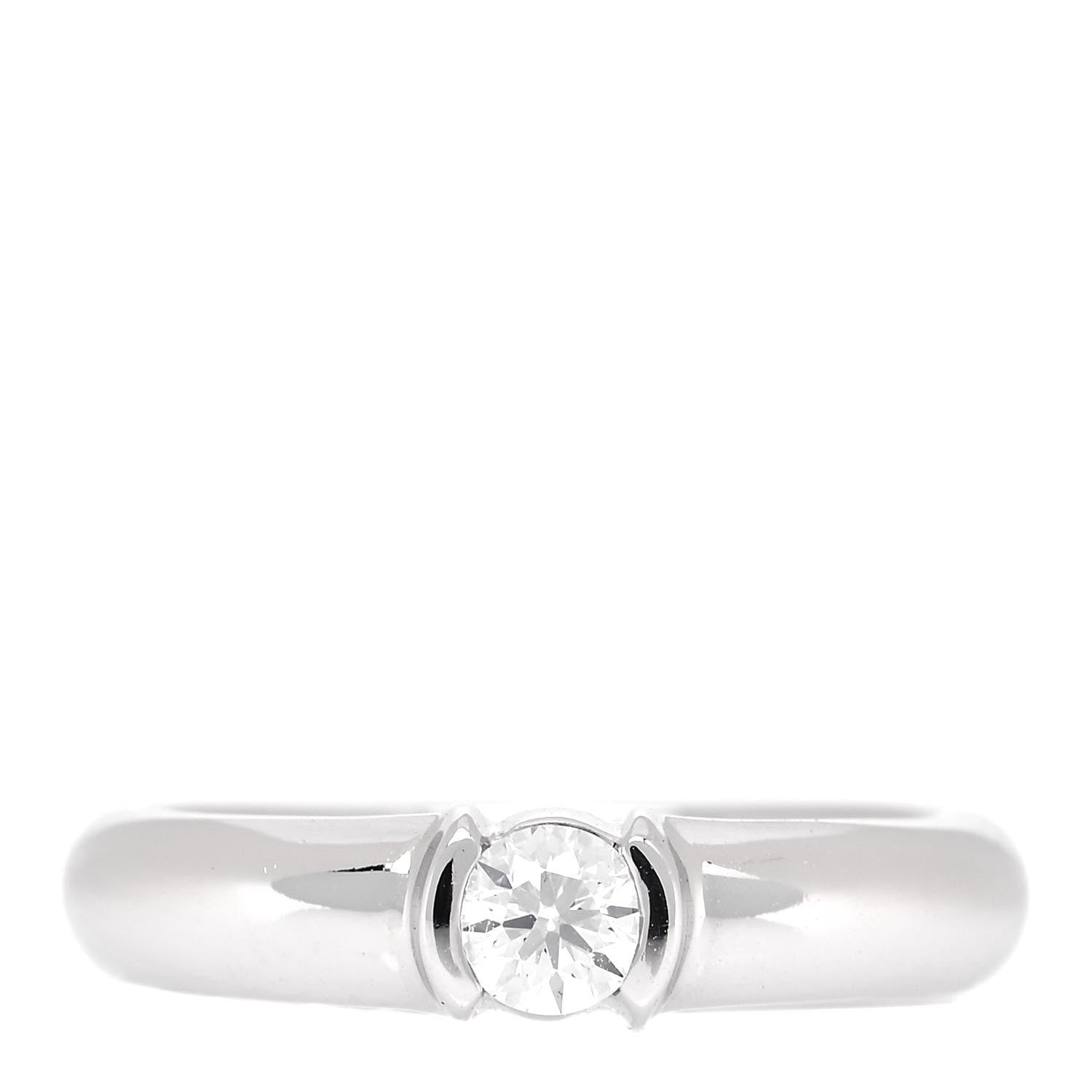 Tiffany Platinum Diamond .21ct Etoile Solitaire Engagement Ring 50 5.25 2 of 10