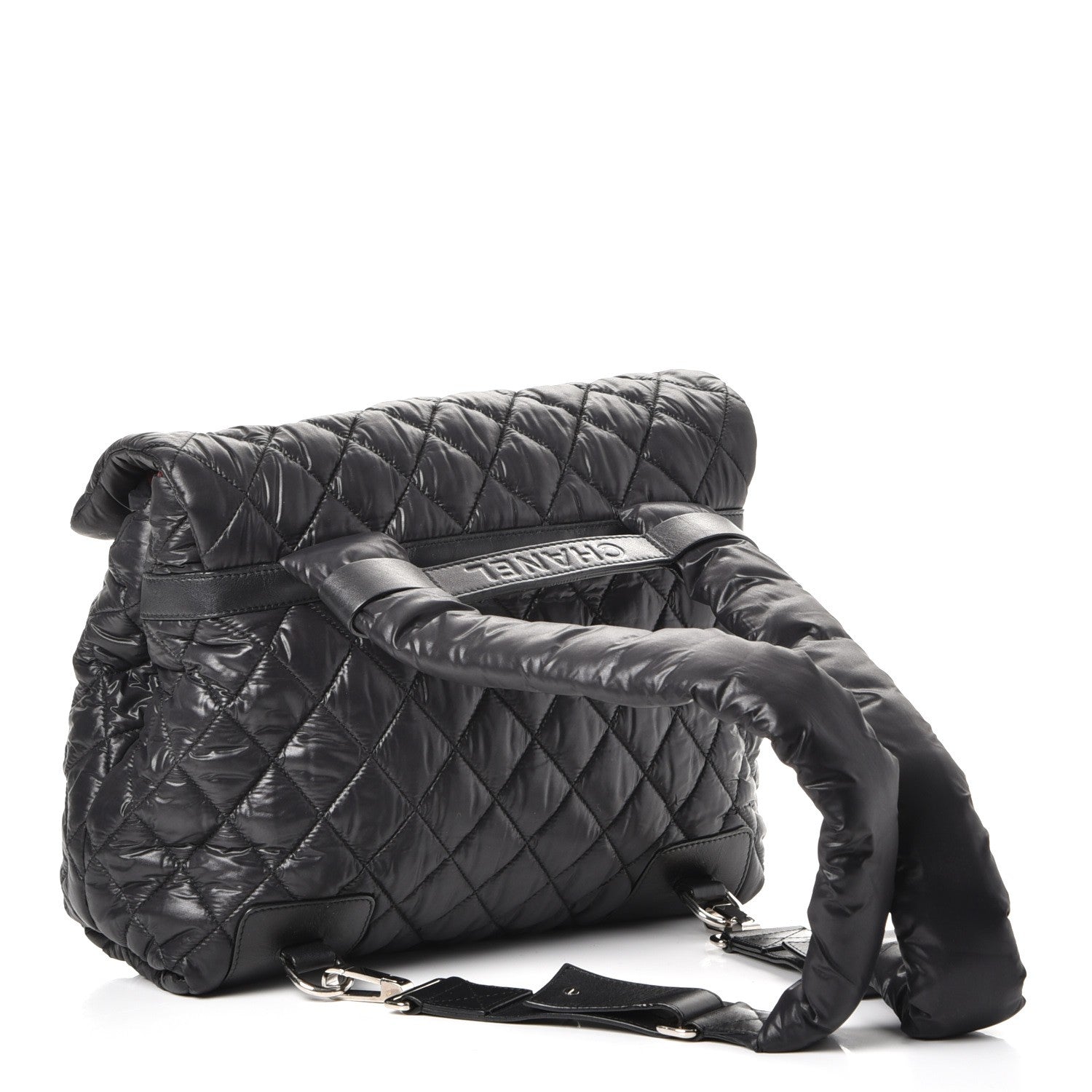 Chanel Nylon Quilted Coco Cocoon Backpack Black 3 of 8