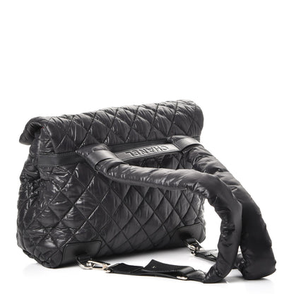 Chanel Nylon Quilted Coco Cocoon Backpack Black 3 of 8