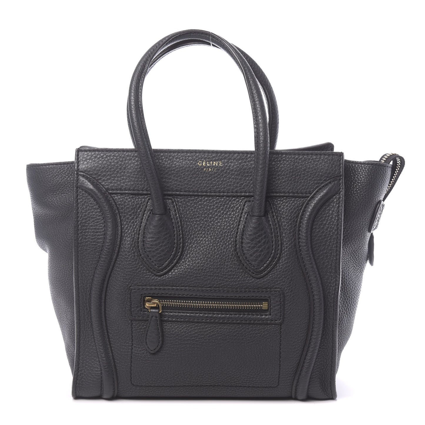 Drummed Calfskin Micro Luggage Anthracite