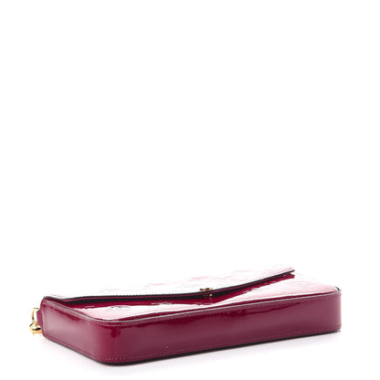 Louis Vuitton Vernis Felicie Chain Wallet Magenta 6 of 11