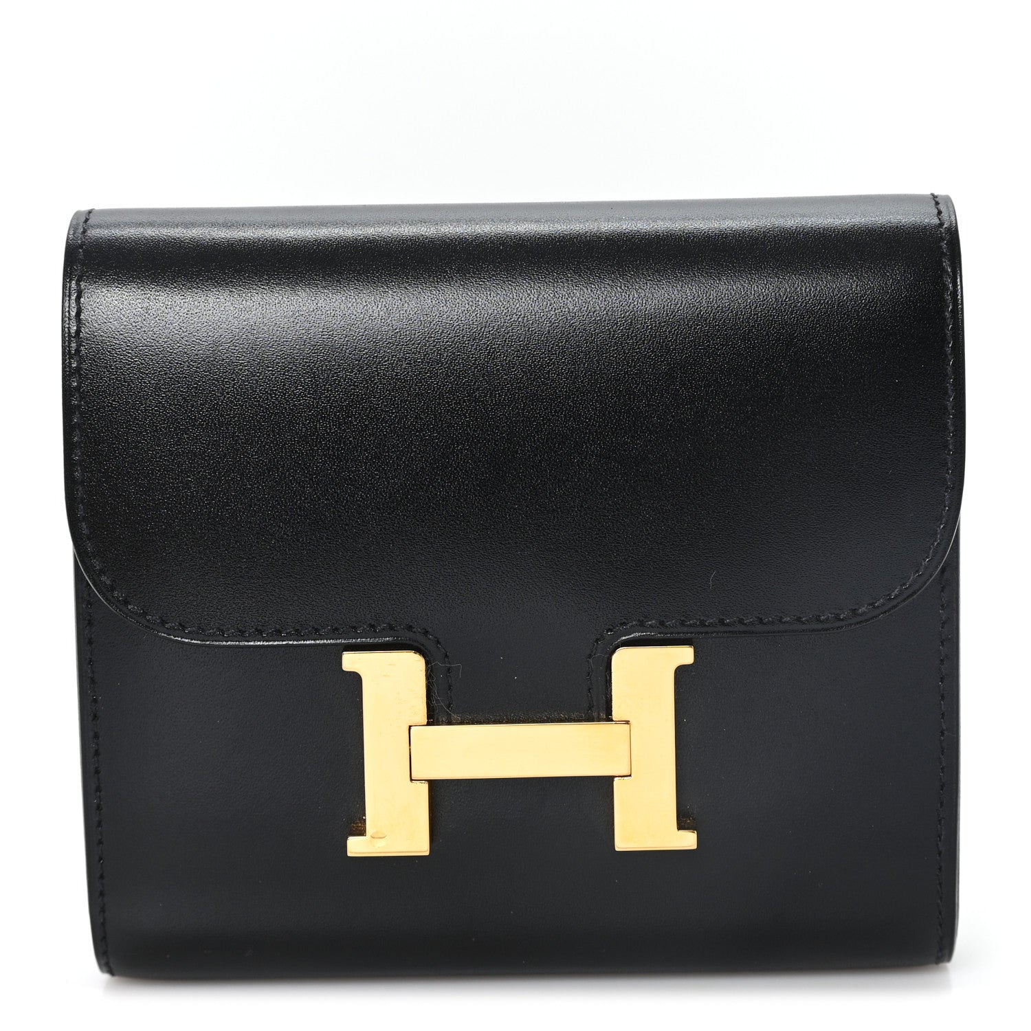 Hermes Box Constance Short Wallet Black 1 of 7