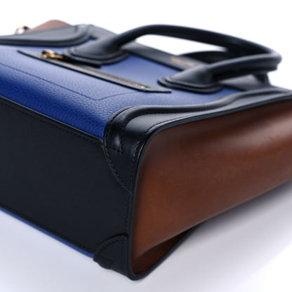 Celine Smooth Drummed Calfskin Nano Tri-Color Luggage Indigo 10 of 10