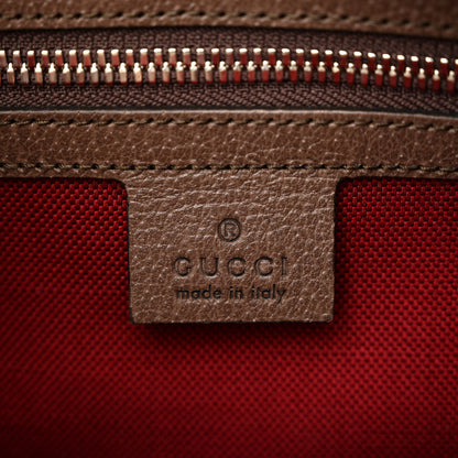 Gucci GG Supreme Monogram Textured Calfskin Square Messenger Bag Beige Ebony New Acero 6 of 10