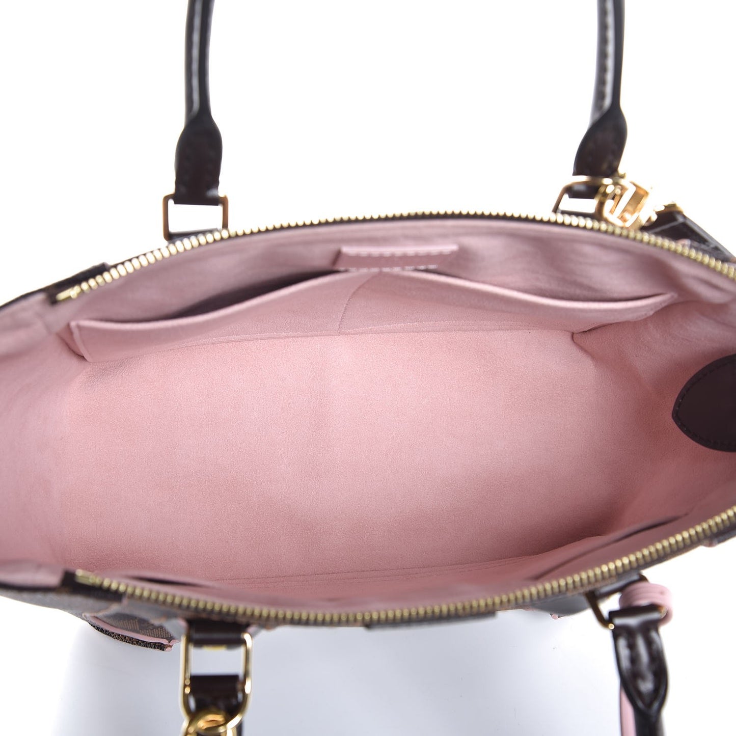 Damier Ebene Caissa Tote PM Rose Ballerine