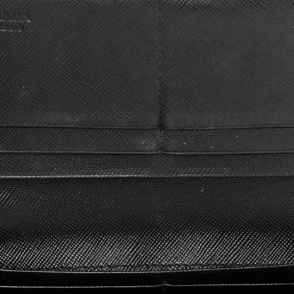 Prada Saffiano Bow Continental Wallet Black 11 of 17