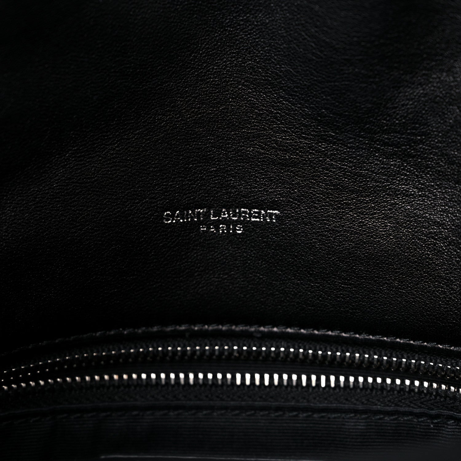 Saint Laurent Lambskin Quilted Small Loulou Puffer Monogram Chain Satchel Black 6 of 12