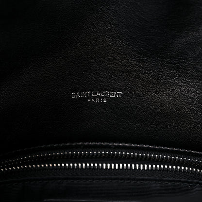 Saint Laurent Lambskin Quilted Small Loulou Puffer Monogram Chain Satchel Black 6 of 12