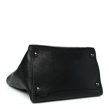 Prada Glace Calf Twin Pocket Tote Black 4 of 12