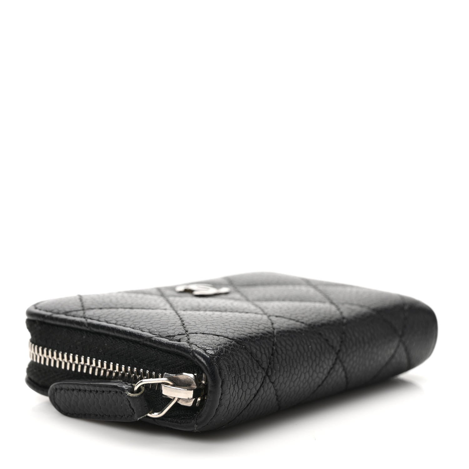 Chanel Caviar Quilted Zip Coin Purse Black 4 of 7