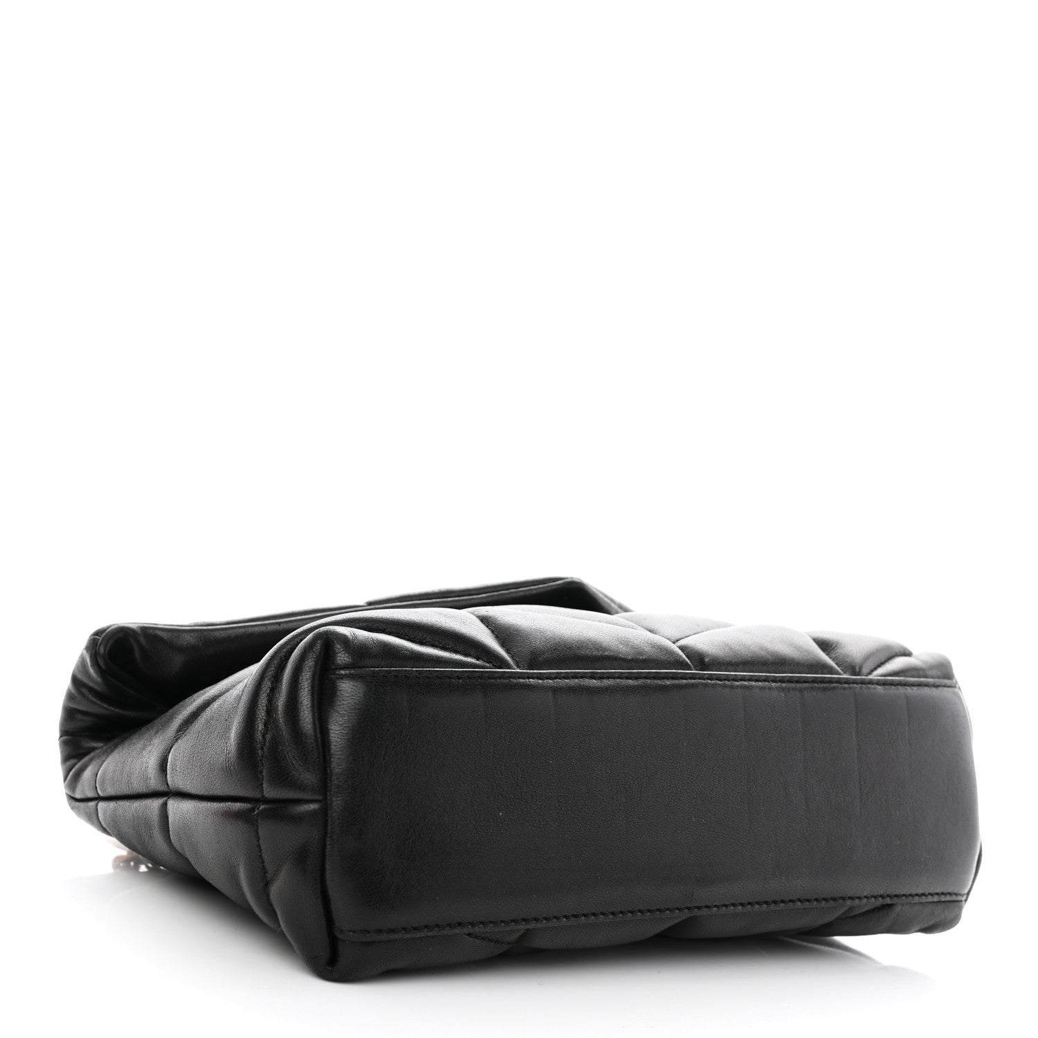 Saint Laurent Lambskin Quilted Toy Loulou Puffer Monogram Chain Satchel Black 4 of 11
